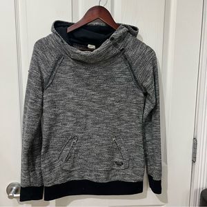 Roxy grey mix hoodie with 2 pockets size extra small